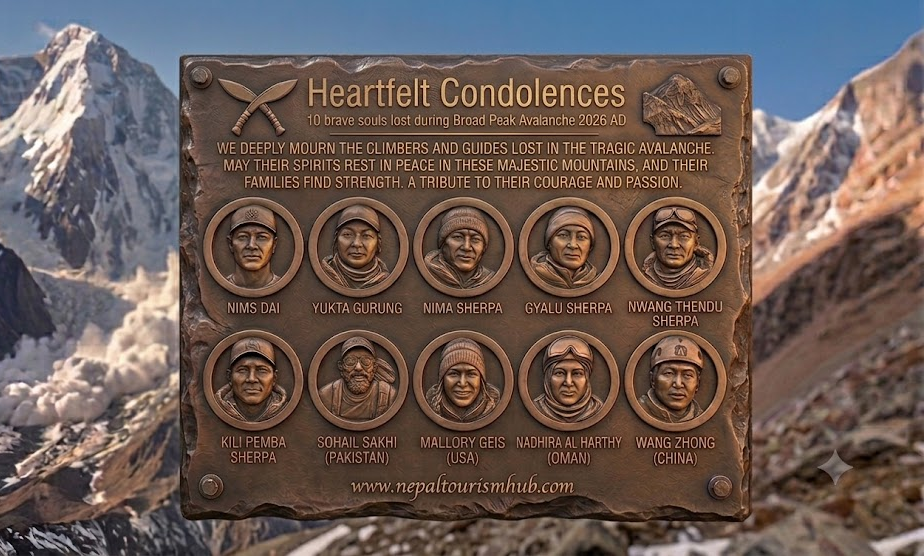 In solemn remembrance of the 10 lives lost in the tragic Broad Peak avalanche (2026). Our heartfelt condolences go out to their loved ones and the global climbing community. May they rest in peace.